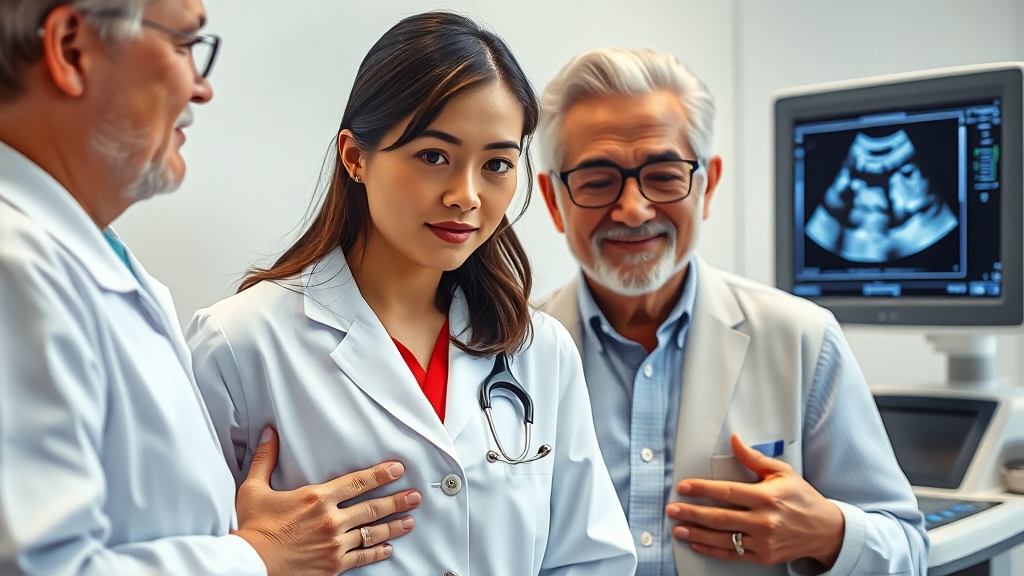 탈장 진단 방법 (realistic 스타일)