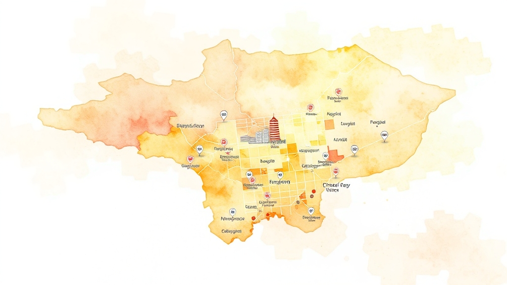 지역별 채용 현황, 어디가 활발할까? (watercolor 스타일)