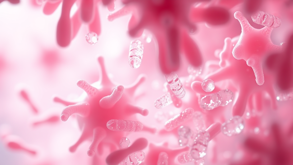 유산균 종류와 효능 (realistic 스타일)