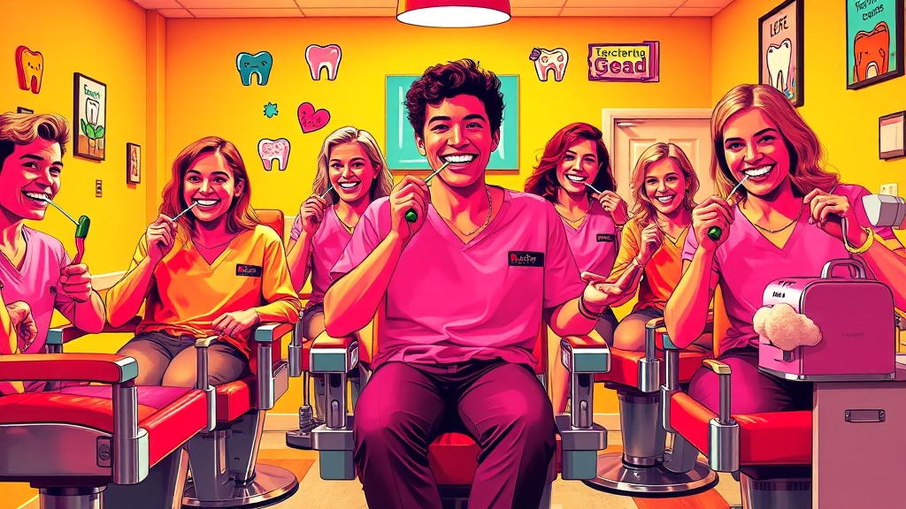 건강한 잇몸, 행복한 미소! (popart 스타일)