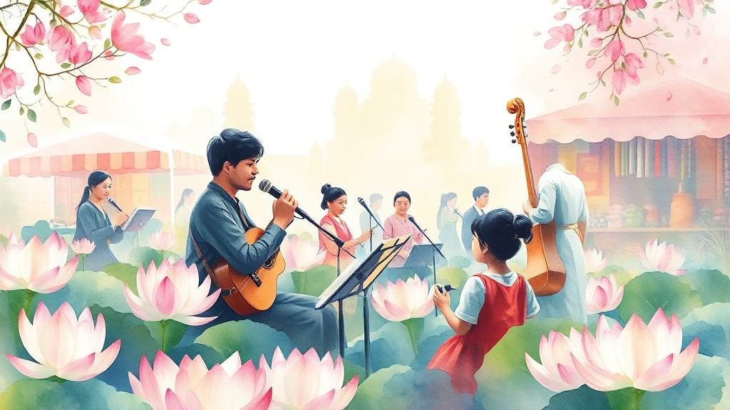 축제 행사, 뭐가 있을까? (watercolor 스타일)