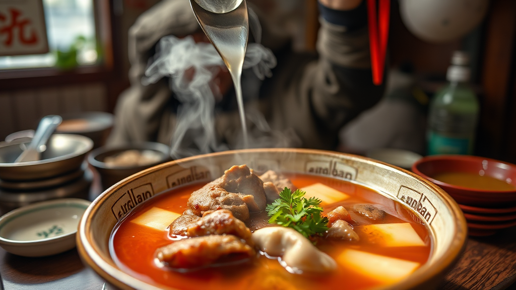 마산식당의 수육백반 한 상 차림 이미지