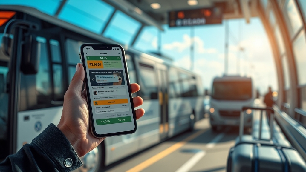 예약 방법: 온라인 및 앱 활용 (realistic 스타일)