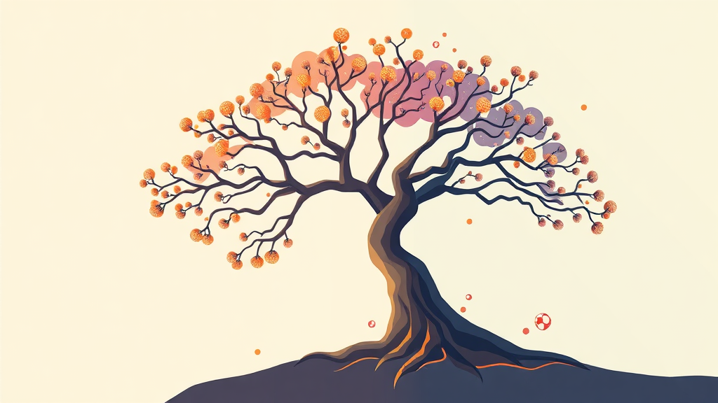 생물학적 나이 측정 (illustration 스타일)