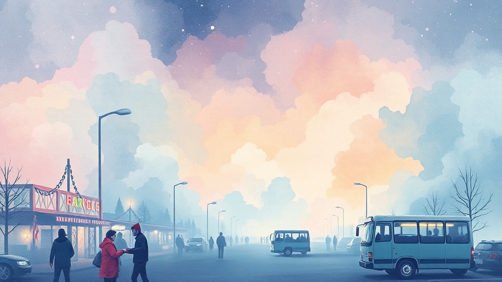 교통, 주차, 편의시설 정보! (watercolor 스타일)