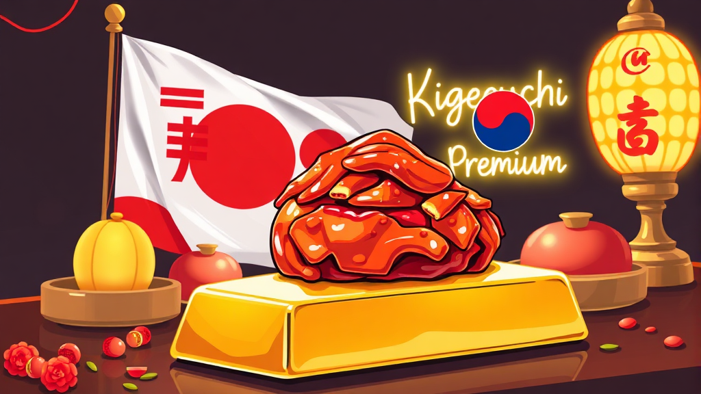 국내 금 시장 특징: 김치 프리미엄? (illustration 스타일)
