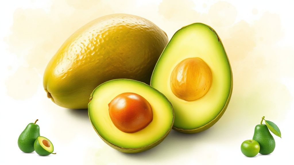 맛있는 아보카도 고르는 법과 신선하게 보관하는 팁 (watercolor 스타일)