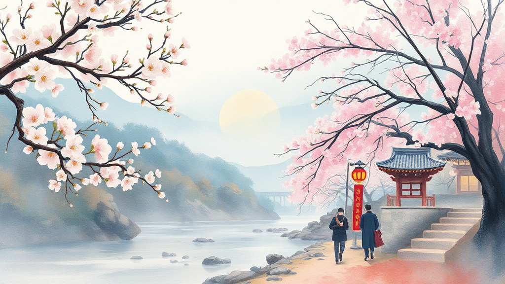 향긋한 봄의 시작, 매화 & 산수유 축제 탐방 (watercolor 스타일)