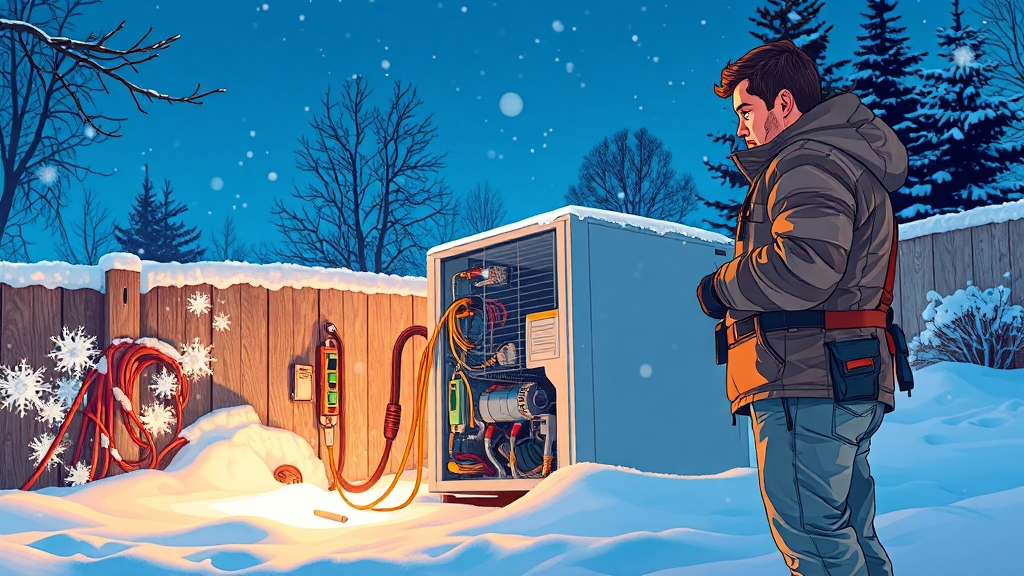 실외기 및 전기 시스템, 점검 요령은? (illustration 스타일)