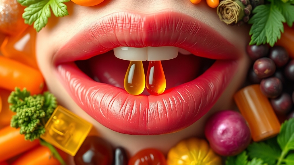 면역력 강화 영양 성분 (realistic 스타일)