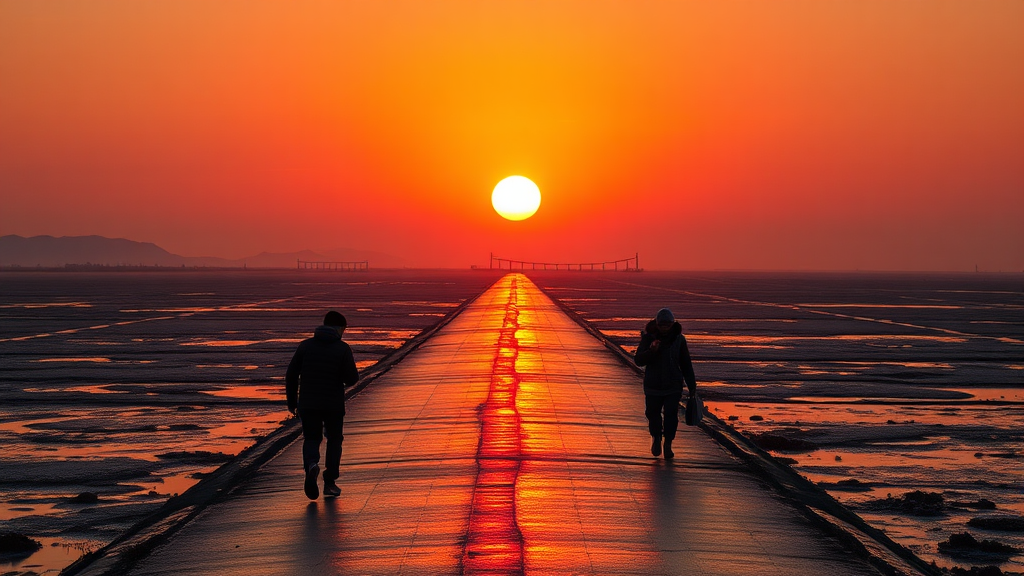 탄도항 해돋이, 새해를 맞이하세요! (realistic 스타일)