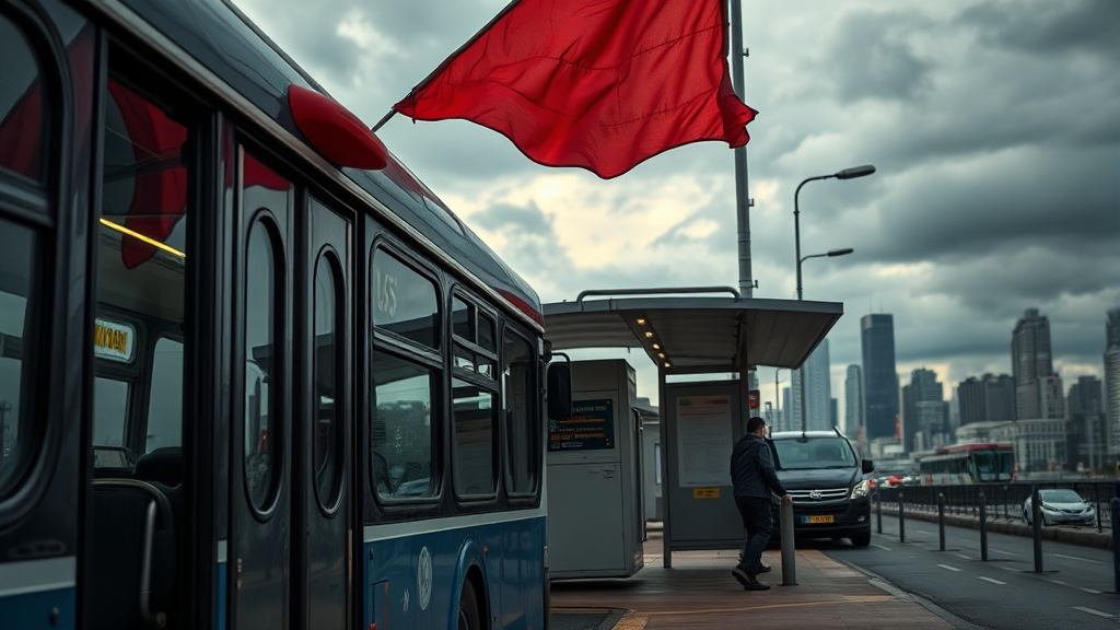 파업 장기화 가능성과 전망 (realistic 스타일)