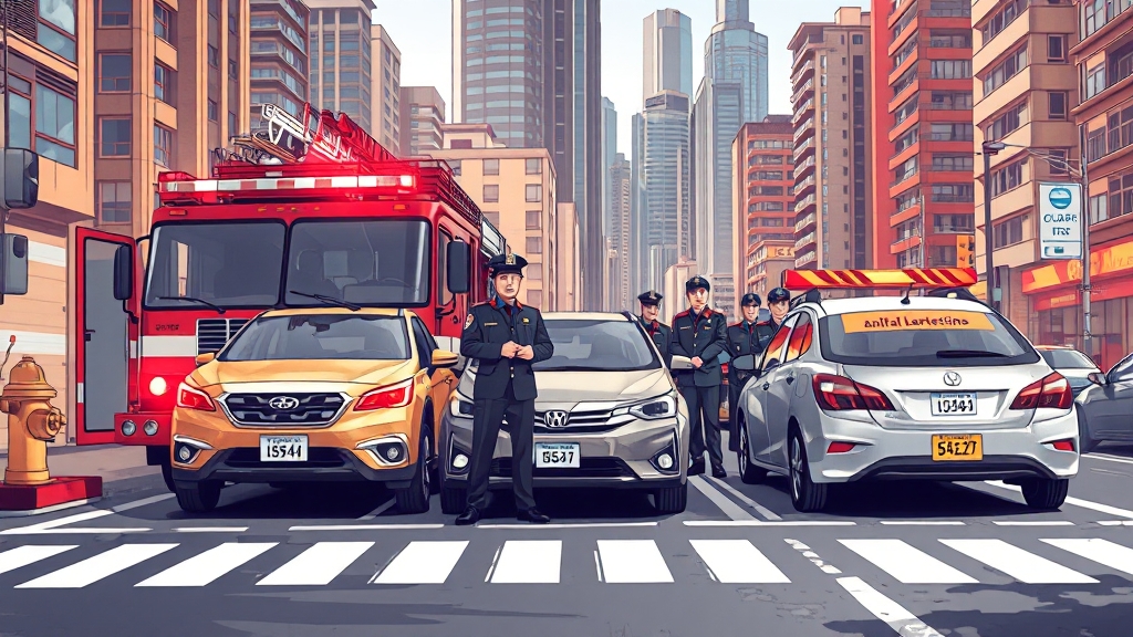 지역별 불법주차 단속 및 정책 (illustration 스타일)