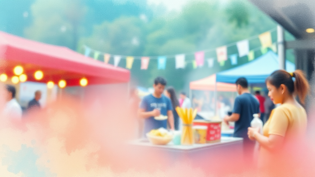 향후 축제 운영, 위생 관리 강화 (watercolor 스타일)