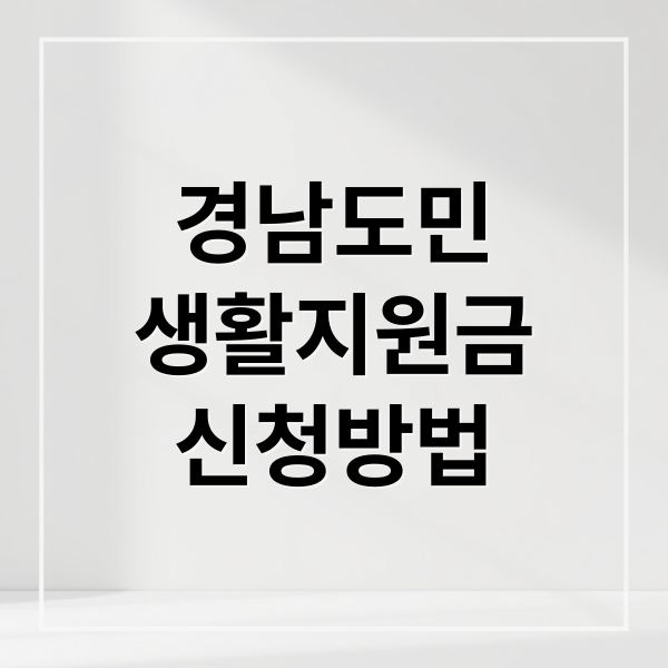 경남도민
생활지원금
신청방법 (생활지원금 신청 방법)