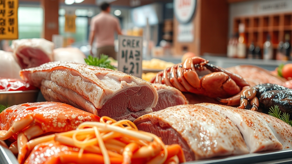 정육 & 수산 반값 대전 (realistic 스타일)