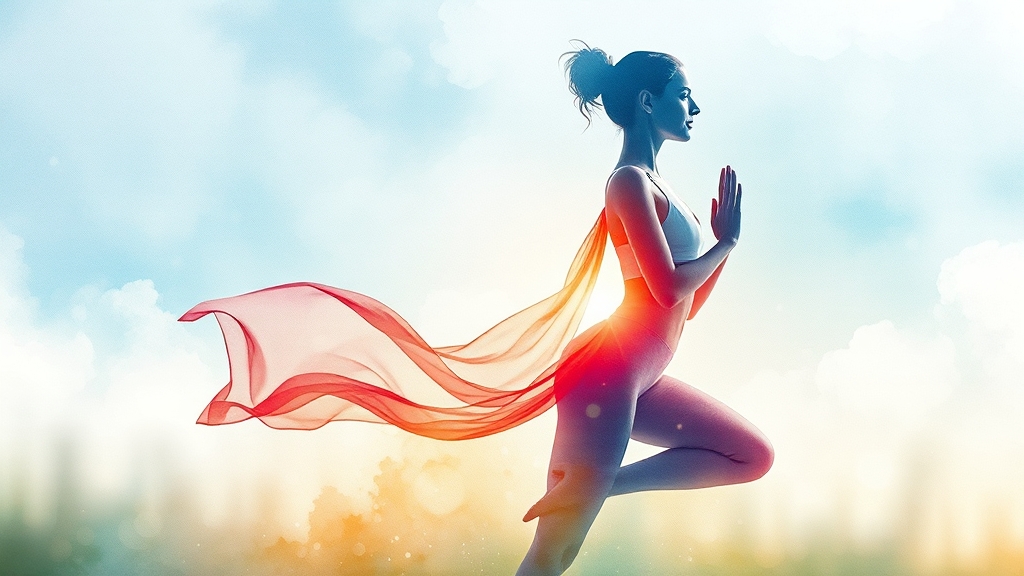 요가와 필라테스 병행 효과 (watercolor 스타일)