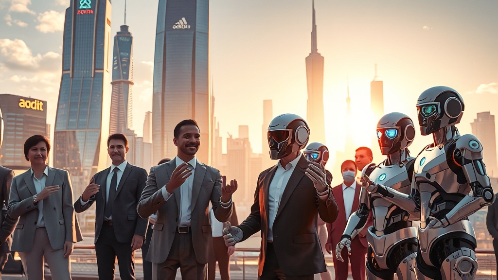 AI 산업, 주요 기업과 혁신 (realistic 스타일)