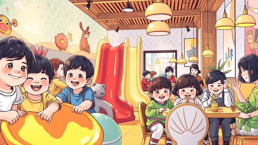 서울형 키즈카페, 행복한 추억을 만드세요! (illustration 스타일)