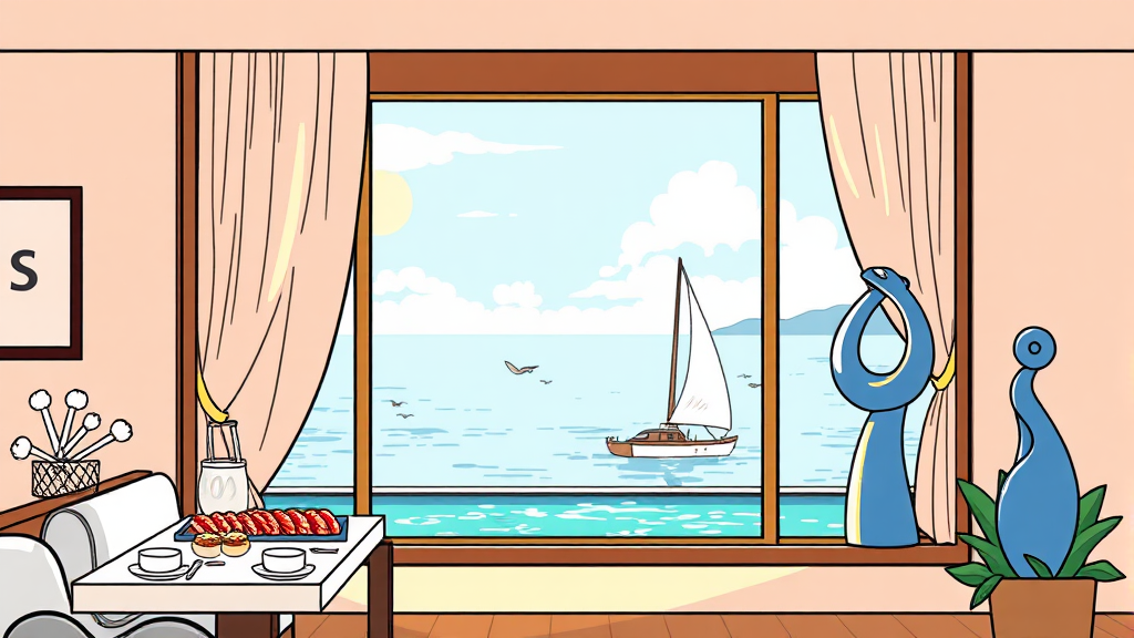 썬크루즈 호텔 이용 팁 (illustration 스타일)