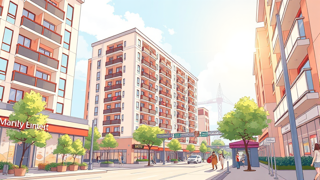 매력적인 입지 조건 분석 (illustration 스타일)