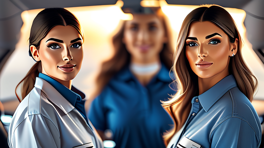 안심 이사 서비스: 여성 고객을 위한 섬세한 배려 (realistic 스타일)