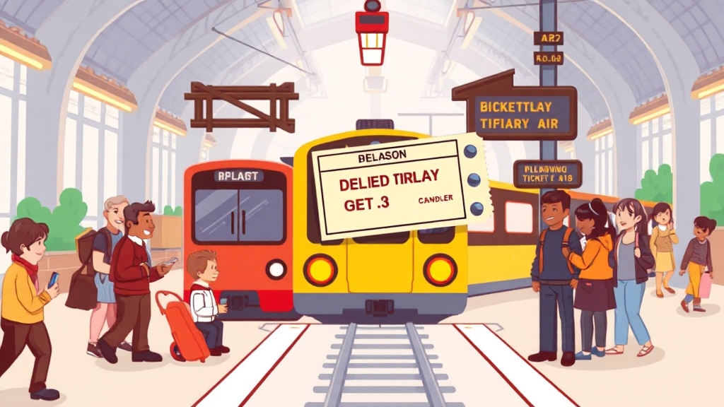 추석 연휴 기차 이용 안내 (cartoon 스타일)