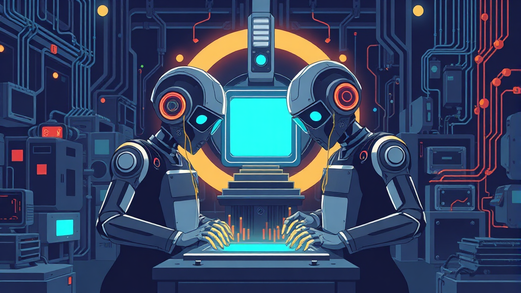 반도체 생산 장비: 파운드리 산업의 숨은 조력자 (illustration 스타일)