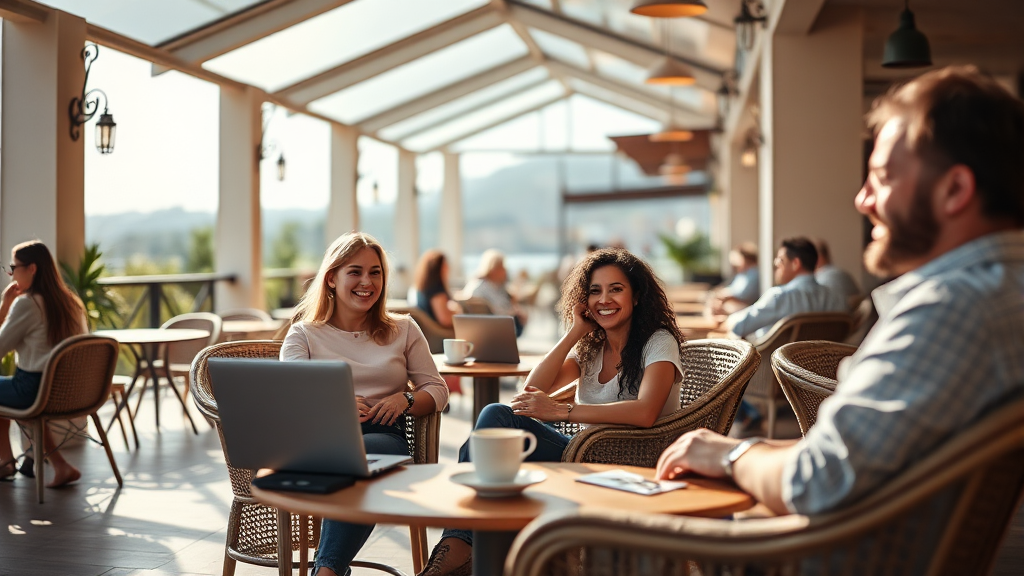 스윗솔트 매장 시설 및 특징 (realistic 스타일)