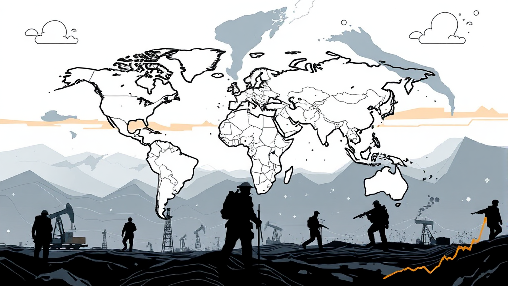 해외 사건사고: 지정학적 리스크 심화 (illustration 스타일)