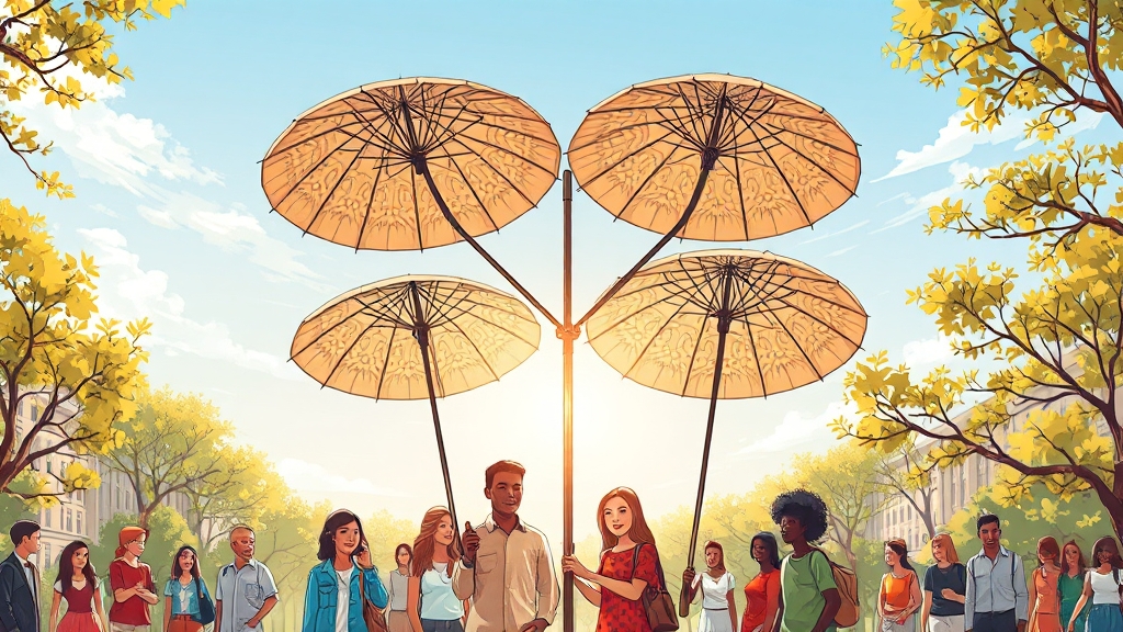 4대 보험, 왜 중요할까요? (illustration 스타일)