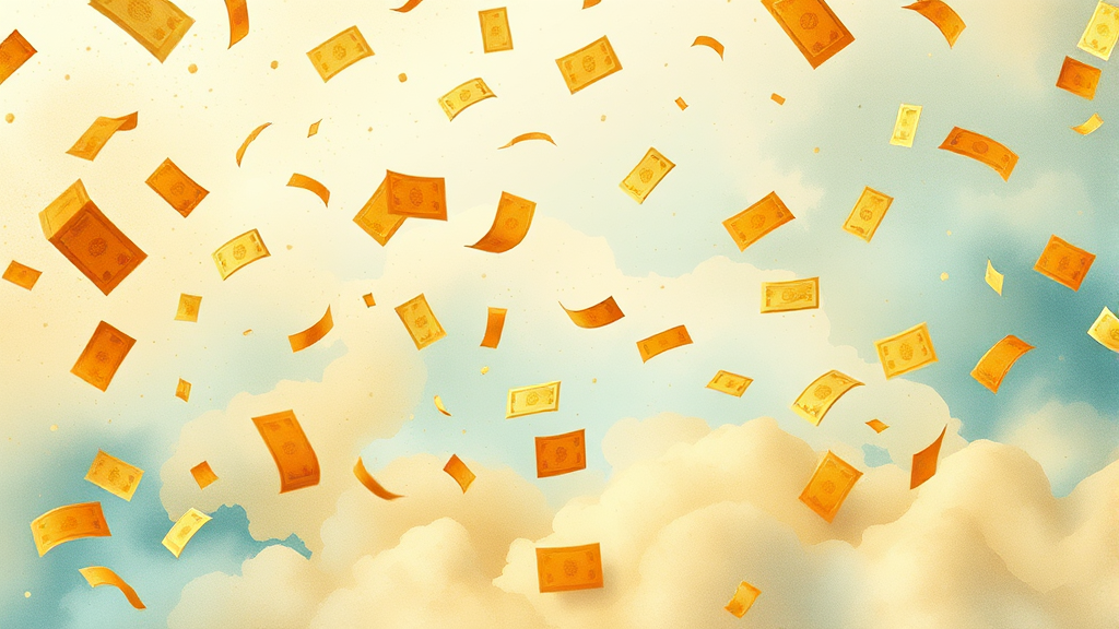 당첨금 규모 및 등위별 당첨 내역 (watercolor 스타일)