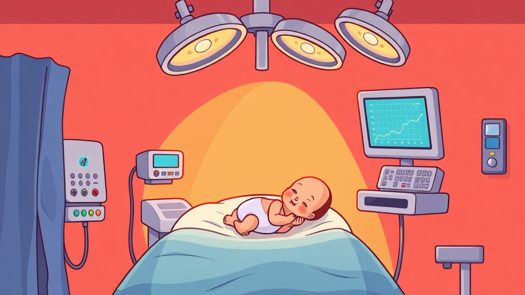 제왕절개, 출생아 수 증가와 함께 (cartoon 스타일)