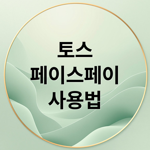 토스 페이스페이 사용법