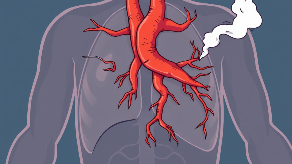 흉부대동맥류의 원인과 위험 요인 (cartoon 스타일)