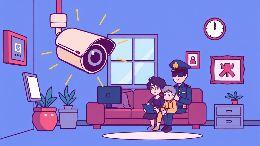 홈캠 해킹 의심 시 대처 방법: 긴급 조치 (cartoon 스타일)