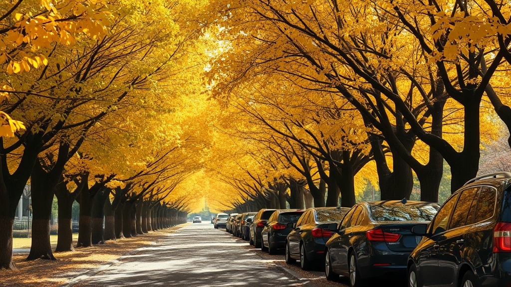 은행나무길 주차 정보 (realistic 스타일)