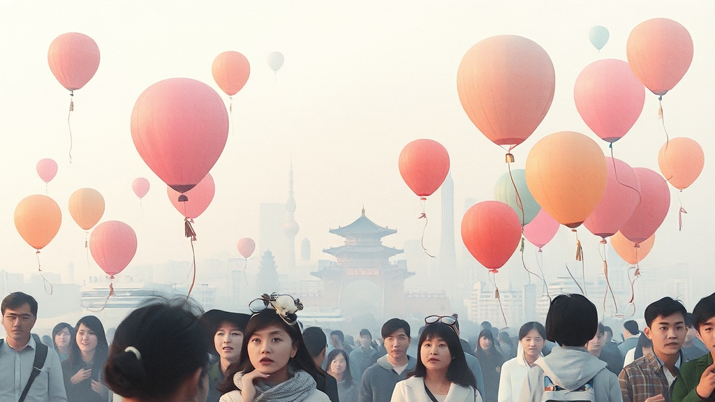 풍선 효과, 어디로 튈까? (watercolor 스타일)