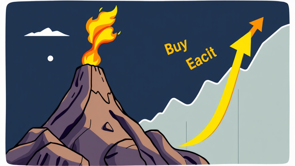 기술적 분석 및 주가 전망 (cartoon 스타일)