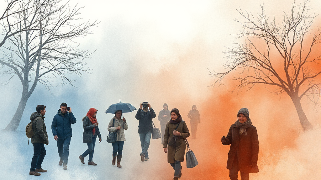 날씨 및 생활 정보 (watercolor 스타일)