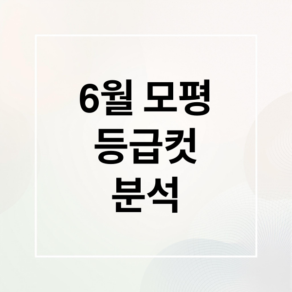 6월 모평
등급컷
분석 (2025 6모 등급컷)