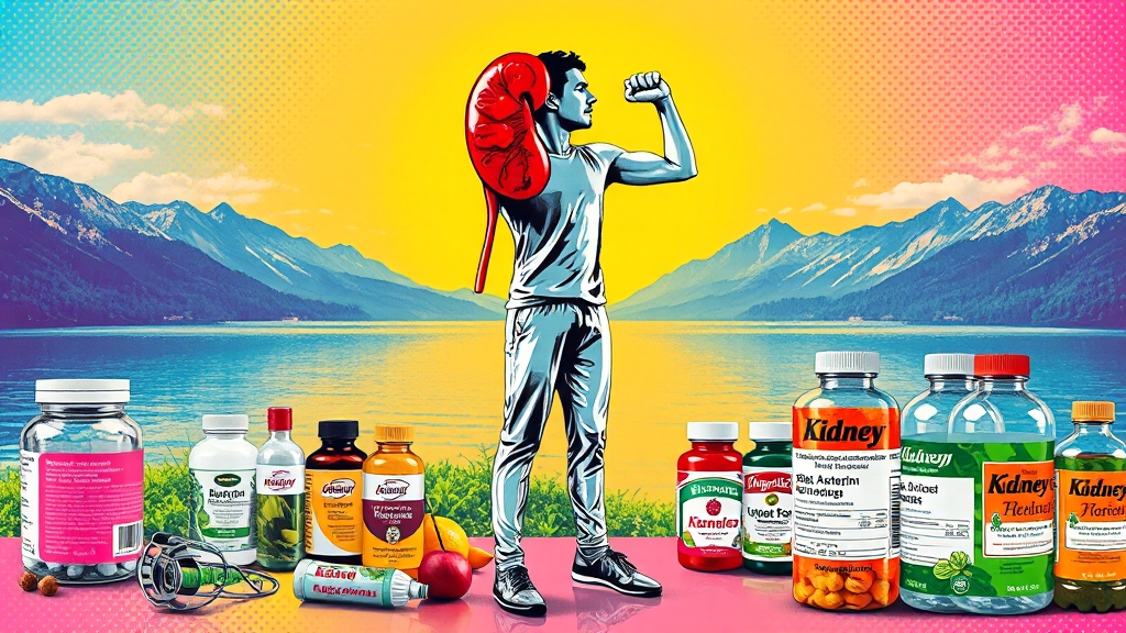 신장병 치료 옵션 및 관리 (popart 스타일)