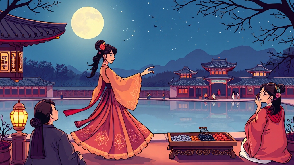 전통 예술 공연 및 체험 (cartoon 스타일)