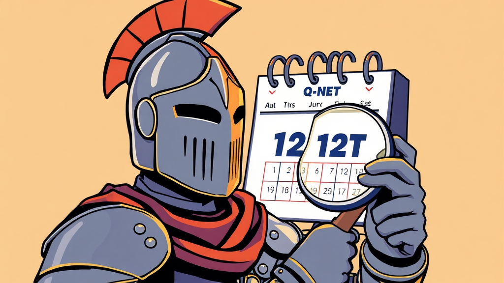 최신 시험 일정 확인 (illustration 스타일)