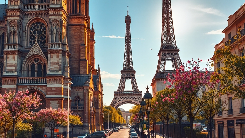 탑 관람 재개! 파리 한눈에 (realistic 스타일)