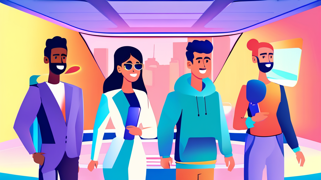 Galaxy AI 업데이트와 Bixby 활용성 증대 (cartoon 스타일)