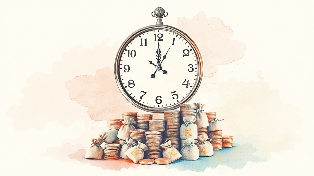 최저임금 적용 대상 및 계산 (watercolor 스타일)