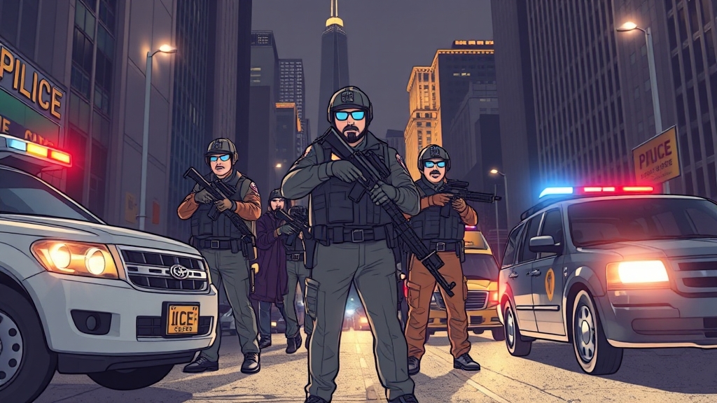 ICE 발포 사건 전말과 논란 (illustration 스타일)