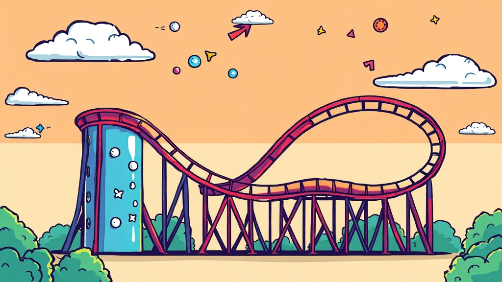 투자 포인트 및 리스크 요인 (cartoon 스타일)