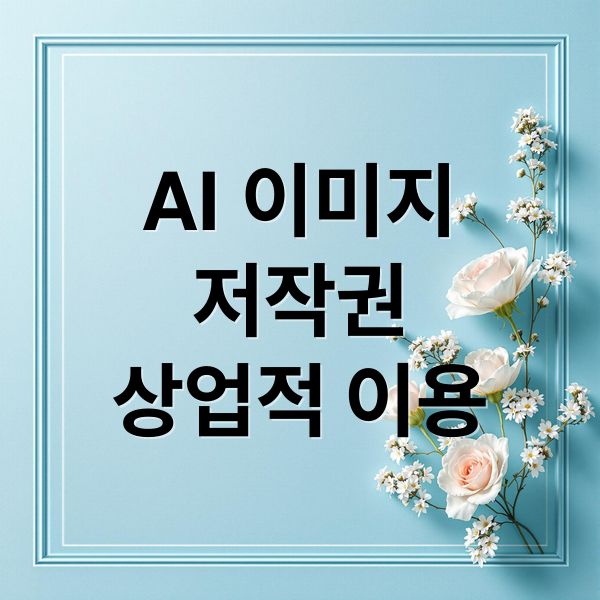 AI 이미지
저작권
상업적 이용 (AI 이미지 상업적 이용 저작권)